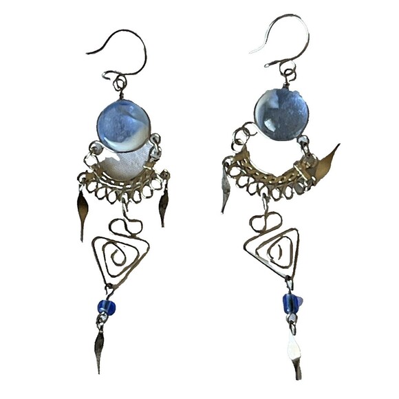 Dangle Earrings Lot 4 Chandelier Drop Artisan Vintage Festival Boho Fairy Hippie - Picture 6 of 9